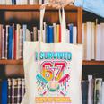 I Survived 67 Days Of School Baseball Drip Six Seven Meme Canvas Tote Bag I Survived 67 Days Of School Baseball Drip Six Seven Meme Canvas Tote Bag