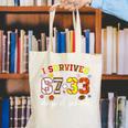 I Survived 6733 Days Baseball Football Basketball 100 Days Canvas Tote Bag