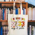 I Survived 6733 Days Baseball Football Softball 100 Days Canvas Tote Bag I Survived 6733 Days Baseball Football Softball 100 Days Canvas Tote Bag