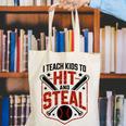 I Teach Kids To Hit And Steal Baseball Softball Coach Premium Tri-Blend Canvas Tote Bag I Teach Kids To Hit And Steal Baseball Softball Coach Premium Tri-Blend Canvas Tote Bag