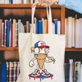USA Patriotic Baseball Ice Cream Cone Freedom Canvas Tote Bag USA Patriotic Baseball Ice Cream Cone Freedom Canvas Tote Bag