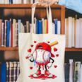 Valentine Baseball Heart Drip Sport Love Valentines Day Boys Canvas Tote Bag