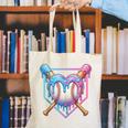 Valentines Baseball Heart Dripping Ice Cream Gen Z Alpha Canvas Tote Bag Valentines Baseball Heart Dripping Ice Cream Gen Z Alpha Canvas Tote Bag