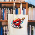 Valentines Day Baseball Dabbing Red Heart Love Boys Canvas Tote Bag Valentines Day Baseball Dabbing Red Heart Love Boys Canvas Tote Bag