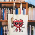 Valentines Day Heart Playing Baseball Boys Men Kids Girls Canvas Tote Bag Valentines Day Heart Playing Baseball Boys Men Kids Girls Canvas Tote Bag