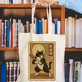 Vintage Japanese Ukiyo-e Baseball Cat Batting Canvas Tote Bag Vintage Japanese Ukiyo-e Baseball Cat Batting Canvas Tote Bag