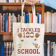 Women's 100 Days Of School Boys Kids Baseball Canvas Tote Bag Women's 100 Days Of School Boys Kids Baseball Canvas Tote Bag