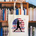 Women's Batter Patriotic American Flag Baseball Silks Canvas Tote Bag