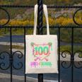 100 Days Of School Baseball Ice Cream Drip 100th Day Player Canvas Tote Bag