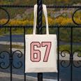 6 7 Number 67 Baseball Meme Tee For Women Canvas Tote Bag