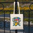 I Was 6 Now I’m 7 Banana Drip Birthday Baseball Canvas Tote Bag