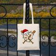 67 Baseball Xmas Lights Santa Hat Holiday Canvas Tote Bag