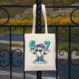 67 Meme Six Seven 6 7 Meme Baseball Drip Canvas Tote Bag