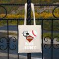 Ball Aunt Heart Football Baseball Hockey Game Day Canvas Tote Bag