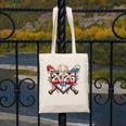 Baseball 2026 Ice Cream Drip Bats For Boys Birthday Graphic Canvas Tote Bag