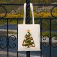 Baseball Bat Christmas Tree Lights Holiday Xmas Canvas Tote Bag Baseball Bat Christmas Tree Lights Holiday Xmas Canvas Tote Bag