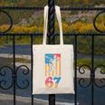 Baseball Drip USA Flag 67 Player 67th Birthday Ice Cream 67 Canvas Tote Bag
