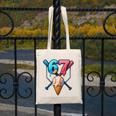 Baseball Ice Cream Drip 67 Six Seven Gen Alpha Slang Meme Canvas Tote Bag