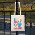 Baseball Love Drip Ice Cream Colorful Baseball Canvas Tote Bag