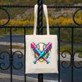 Baseball Player Ice Cream Drip Canvas Tote Bag