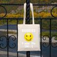 Boobies Make Me Smile Mardi Gras Raglan Baseball Tee Canvas Tote Bag