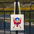 Boricua Puerto Rico Baseball Coqui Frog Pava Hat Fan Canvas Tote Bag