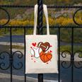 Cute Heart Baseball Basketball Football Valentine Boy Men Canvas Tote Bag