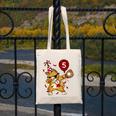Dabbing Cool Cat Baseball 5th Birthday Canvas Tote Bag