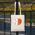 Heart 67 Meme Baseball Basketball Pocket Valentine's Day Tee Canvas Tote Bag