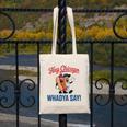 Hey Chicago Whadya Say Baseball Hot Dog Canvas Tote Bag Hey Chicago Whadya Say Baseball Hot Dog Canvas Tote Bag