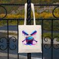 Neon Dripping Baseball And Bats Colorful Sports Art Canvas Tote Bag Neon Dripping Baseball And Bats Colorful Sports Art Canvas Tote Bag