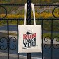 Run I Dare You Baseball Catcher Player Fan Canvas Tote Bag Run I Dare You Baseball Catcher Player Fan Canvas Tote Bag