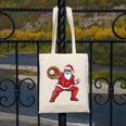 Santa Playing Baseball Baseball Lover Baseballer Xmas Canvas Tote Bag Santa Playing Baseball Baseball Lover Baseballer Xmas Canvas Tote Bag