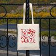 Six Seven Baseball Lover Sports Red Heart Bow Valentine Girl Canvas Tote Bag