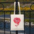 Sporty Rose Graphic With Baseball And Rugby Ball Petals Canvas Tote Bag