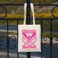 Strike Out Breast Cancer Baseball Ice Cream Drip Canvas Tote Bag