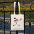 Valentines Baseball Batter Heart Player Silhouette Premium Tri-Blend Canvas Tote Bag Valentines Baseball Batter Heart Player Silhouette Premium Tri-Blend Canvas Tote Bag