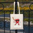 Valentines Bruh Red Heart Playing Baseball Men Boys Kids Canvas Tote Bag