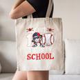 100 Days Of School Dabbing Baseball Hit Student Kids Boys Canvas Tote Bag