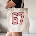 6 7 Number 67 Baseball Meme Tee For Women Canvas Tote Bag