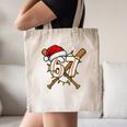 67 Baseball Xmas Lights Santa Hat Holiday Canvas Tote Bag