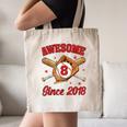 8 Year Old Boys Awesome Since 2018 Baseball Birthday Canvas Tote Bag