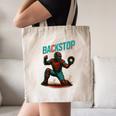 Backstop Catcher Baseball Graphic Canvas Tote Bag