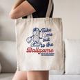 Take Me Out To The Ball Game Retro Peanuts Baseball Sports Canvas Tote Bag