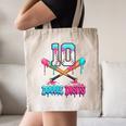 Baseball 10 Year Old Ice Cream Drip 10th Bday Double Digits Canvas Tote Bag Baseball 10 Year Old Ice Cream Drip 10th Bday Double Digits Canvas Tote Bag