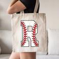 Baseball Alphabet Monogram Initial Letter R Canvas Tote Bag
