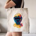 Baseball Catcher Mask Ice Cream Dripping Baseball Fan Boys Canvas Tote Bag