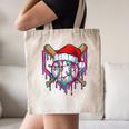 Baseball Christmas Santa Hat Baseball Christmas Drip Canvas Tote Bag