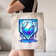 Baseball Drip Ice Cream Blue Glow Melt Ball Graphic Canvas Tote Bag Baseball Drip Ice Cream Blue Glow Melt Ball Graphic Canvas Tote Bag