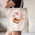 Baseball Drip Ice Cream Coquette Pink Bow Baseball Player Canvas Tote Bag